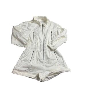 Free People Movement Off The Grid Romper White OB1303220 Size L NWT